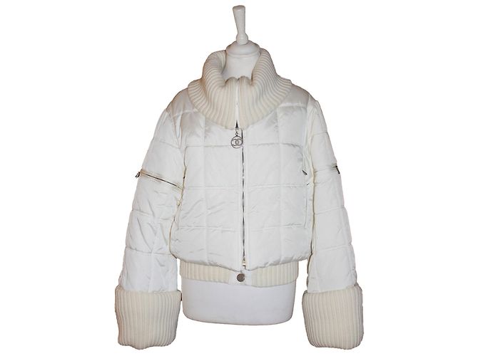 Chanel Giacca da sci vintage Bianco Poliammide
