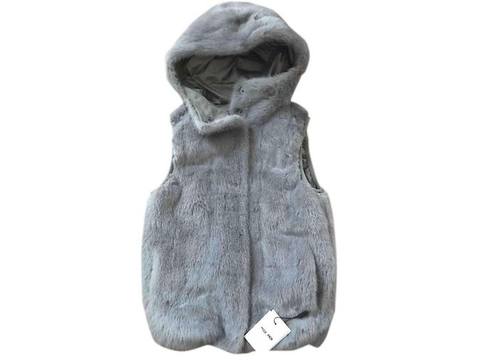 Max & Moi Reversible Grey Mink Down Jacket