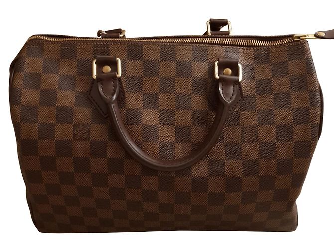 Louis Vuitton Speedy 30 Marrone scuro Pelle