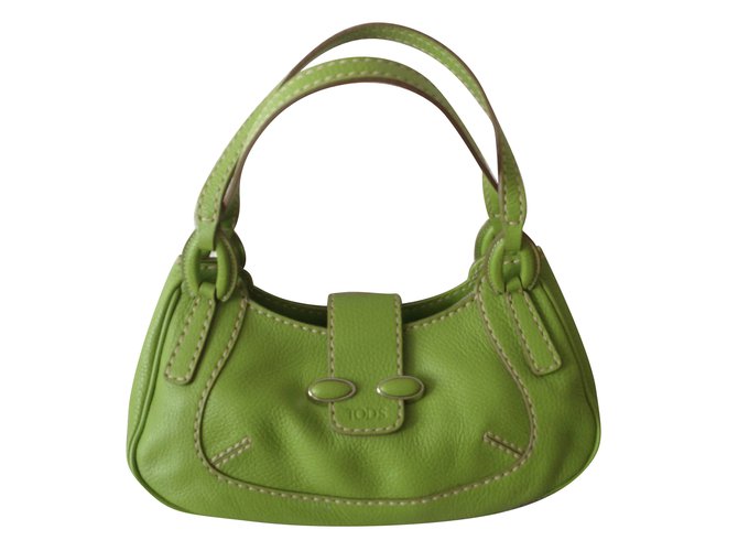 Tod's Handbags Green Leather  ref.85948