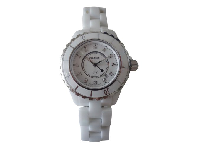 Chanel reloj Blanco Cerámico  ref.86006