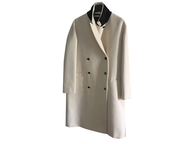 Les Prairies de Paris Wool Coat Eggshell