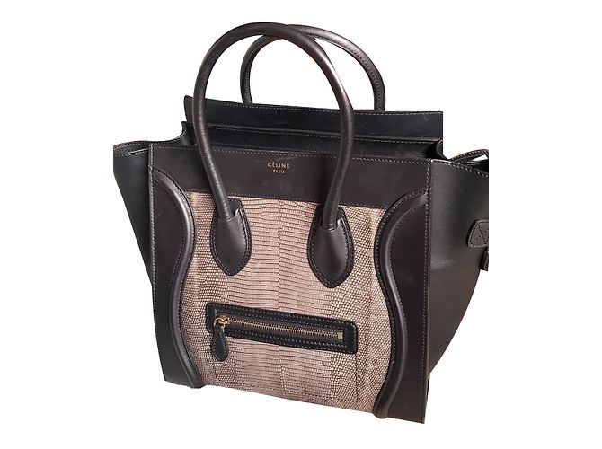 Céline Handtasche aus Lizard Leder Schwarz