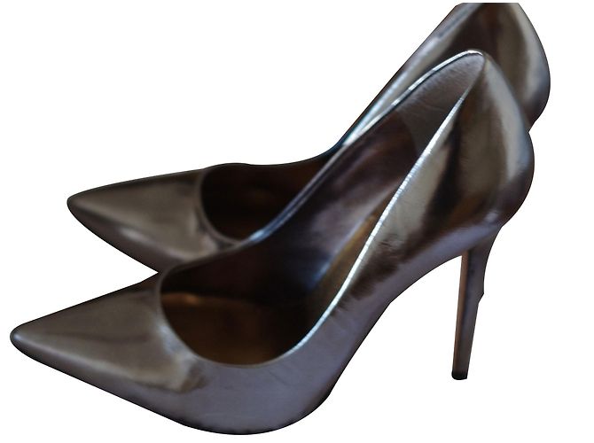 Bcbg Max Azria Decoltè in pelle argento BCBG MAXAZRIA