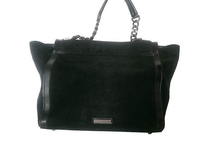 Bcbg Max Azria Handtasche aus Wildleder und Polyurethan Schwarz