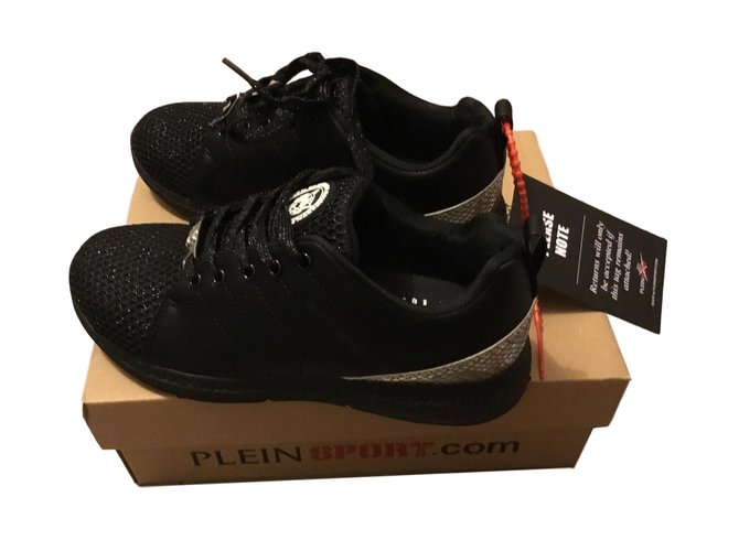 Philipp Plein full black sneakers Polyester  ref.86130