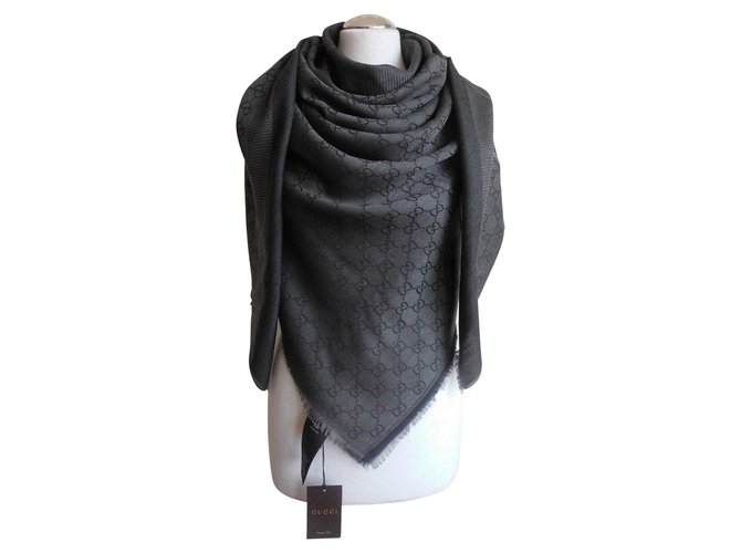 gucci shawl grey