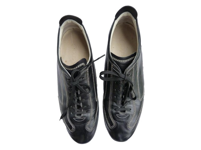 Tod's Sneakers Black Leather  ref.86169