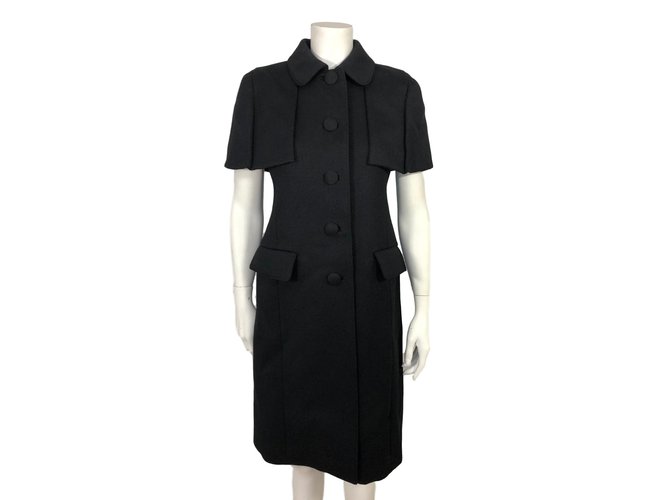 Prada Wool coat Black  ref.86194