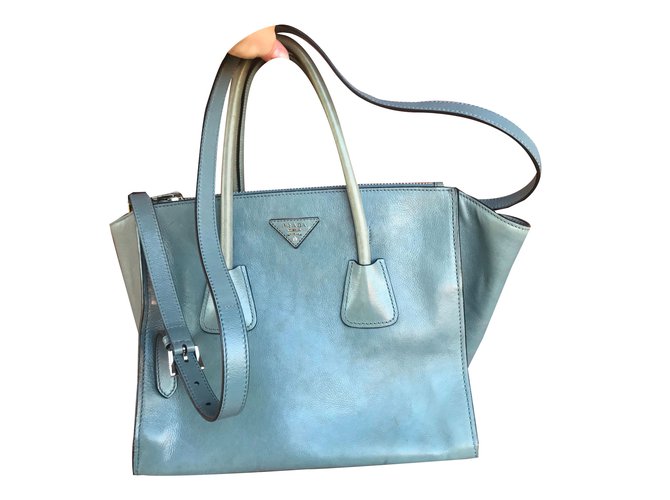 Prada Handbags Light blue Leather  ref.86248