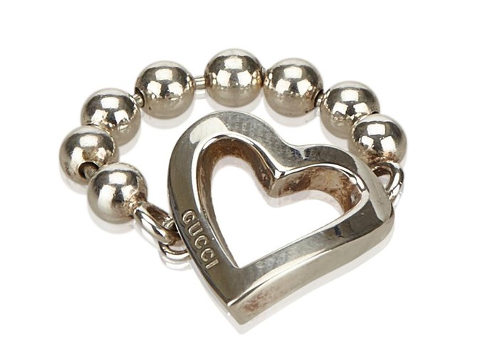 Gucci Anello ritaglio cuore in argento sterling Metallo  ref.86266