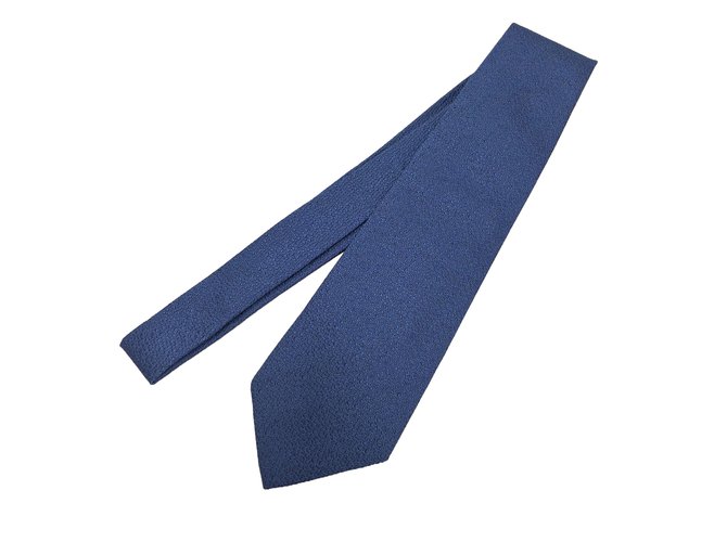 Salvatore Ferragamo Cravates Soie Bleu  ref.86374