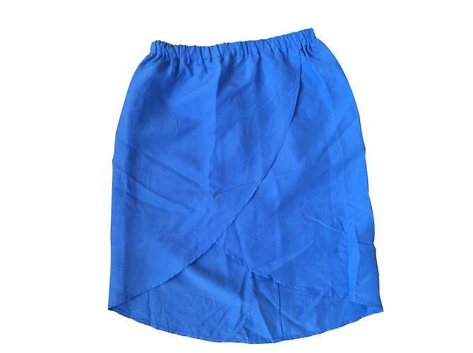 Falda de seda Maison Martin Margiela azul claro