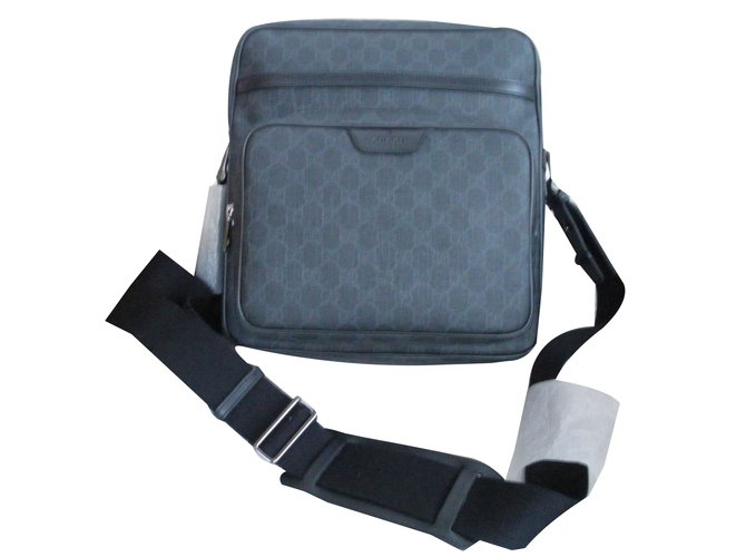 Gucci Bags Briefcases Dark grey Cloth  ref.86432