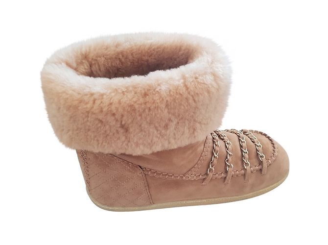 Chanel Botines Beige Gamuza