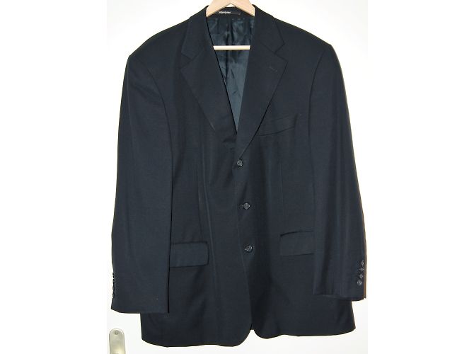 Giacca da completo Yves Saint Laurent in lana blu navy