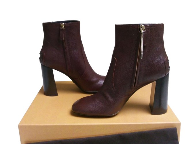Tod's Ankle boots Brown Leather  ref.86498