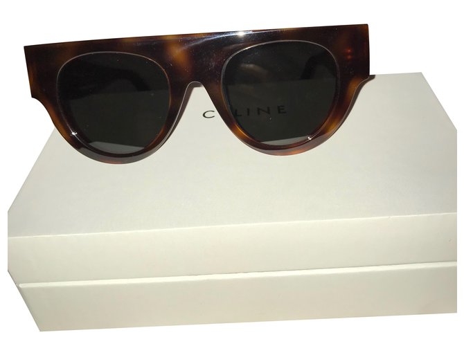 Céline Sunglasses Brown Plastic  ref.86535