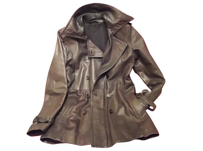 Fratelli Rosseti Jacket Dark brown Leather  ref.86575