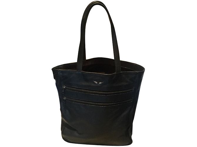 Borsa tote in pelle nera Zadig & Voltaire Nero