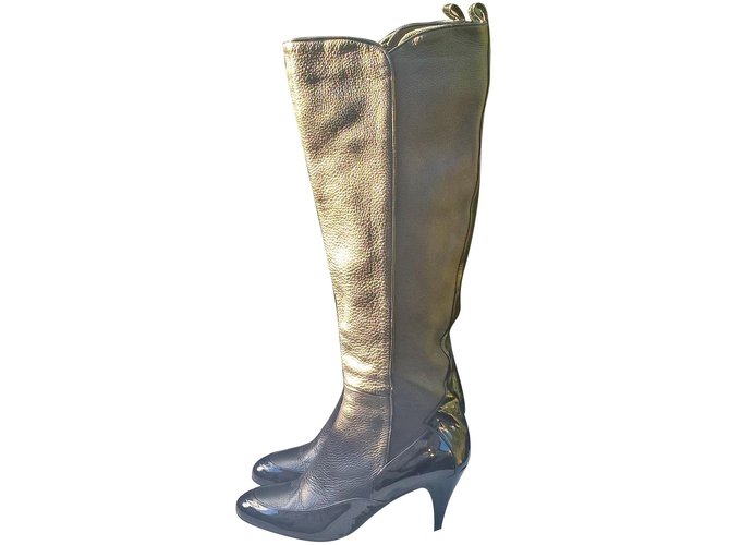 Karine Arabian Boots Black Leather  ref.86633