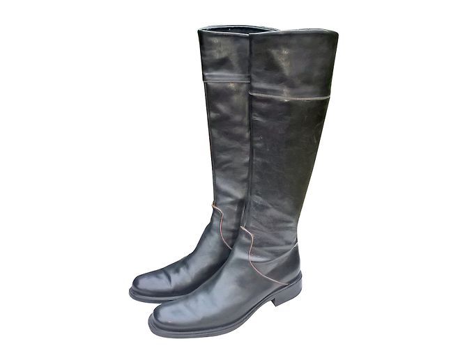 Autre Marque Botas Mare de piel negra 37 Negro