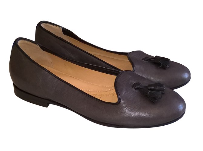 chatelles slippers 36 Grey Leather  ref.86637