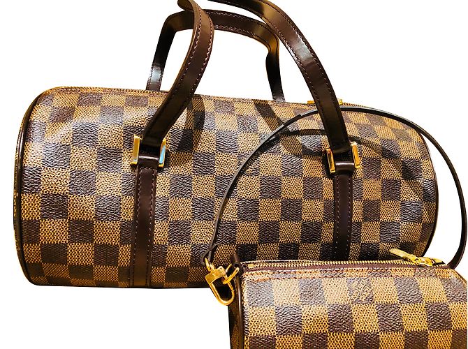 Papillon Louis Vuitton Bolsa de borboleta quadriculada Vuitton Marrom