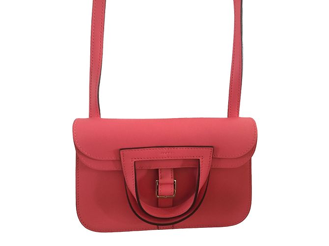 Bolsa Hermès Halzan mini Rose Azalée Rosa