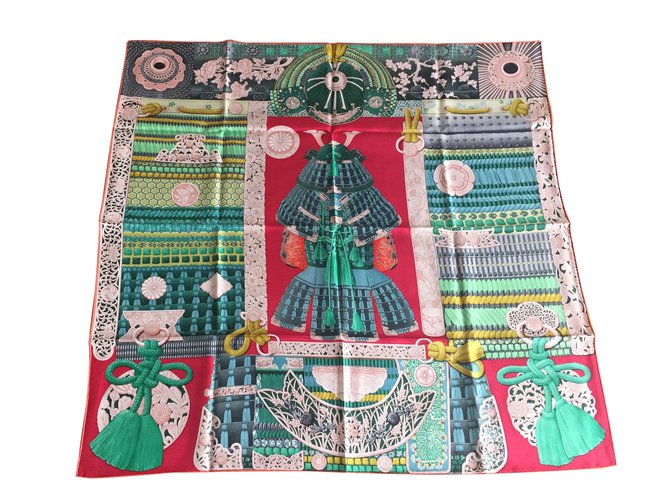 Hermès Samurai Prints Square Multiple colors Silk  ref.86652