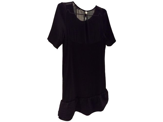 Claudie Pierlot Satinkleid Schwarz