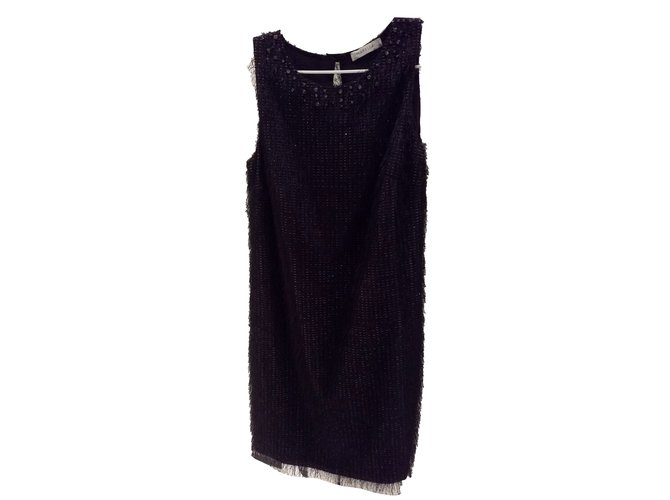 Marella Black dress Polyester  ref.86722