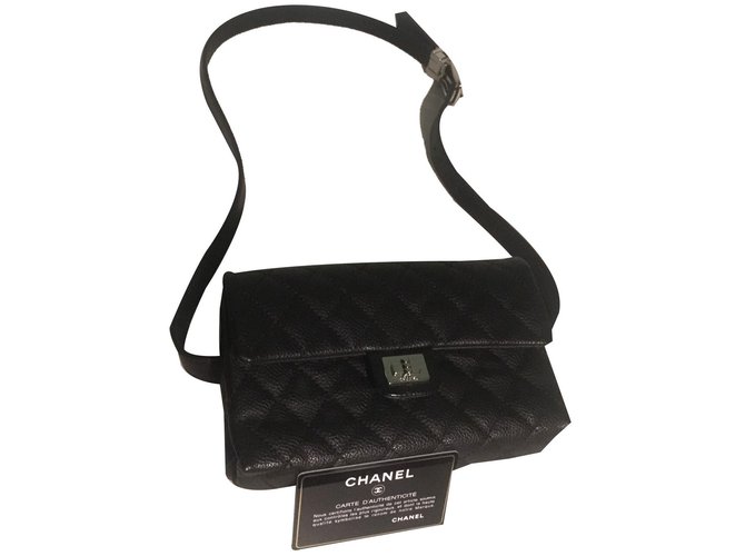 Chanel portafoglio Nero Pelle  ref.86735