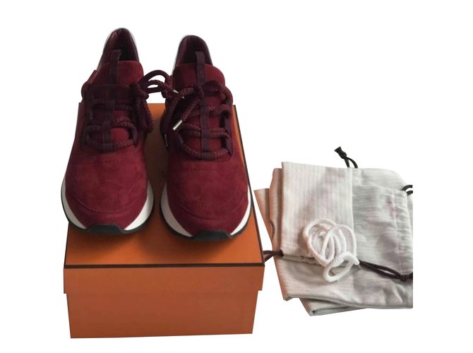 Hermès Sneakers Dark red  ref.86738