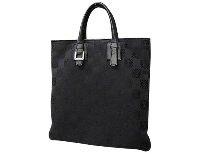 Loewe Canvas Black Tote Bag Handbag Cloth  ref.86791