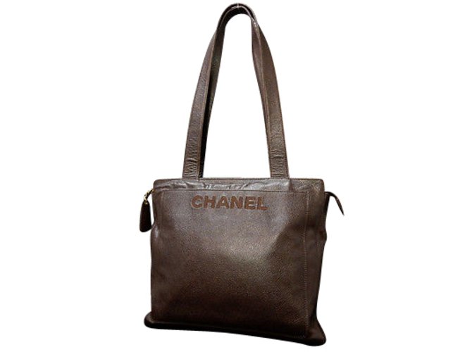 Chanel Shoulder bag Brown Leather  ref.86836