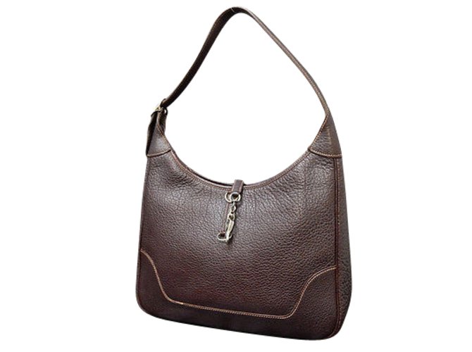 Hermès Trim 31 Handbags Leather Brown 