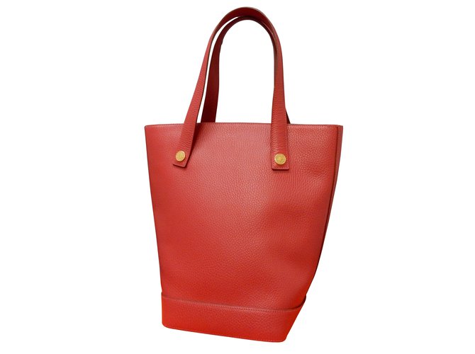 Hermès Tote bag Red Leather  ref.86867