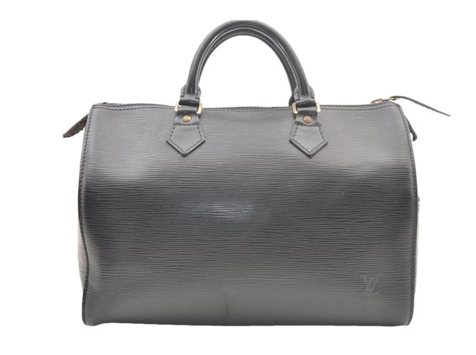 Louis Vuitton Speedy 30 Black Leather  ref.86881