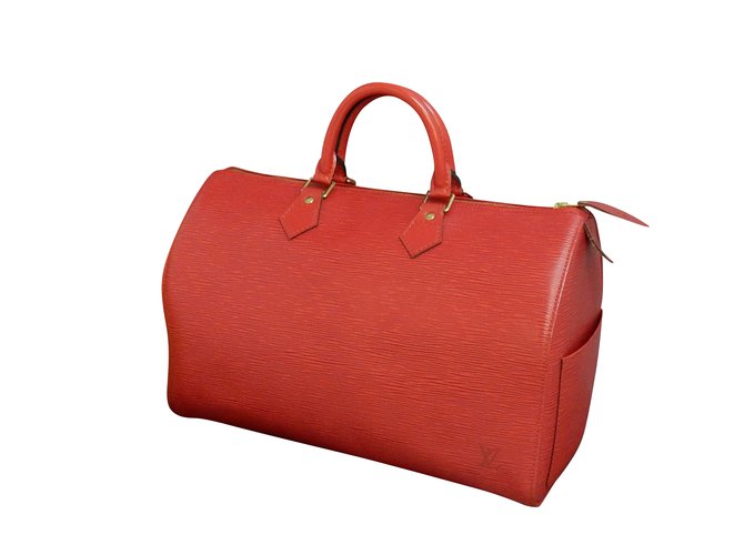 Louis Vuitton, Bags, Red Epi Speedy 35