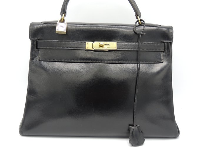 Hermès KELLY 32 Black Leather  ref.86959