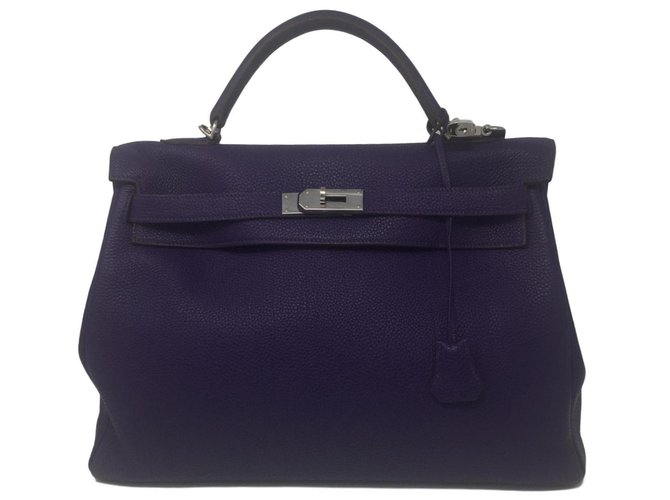 Hermès Kelly 40 Purple Leather  ref.87010