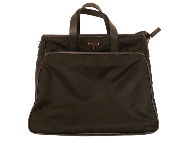 Prada handbag new Black Nylon  ref.87017