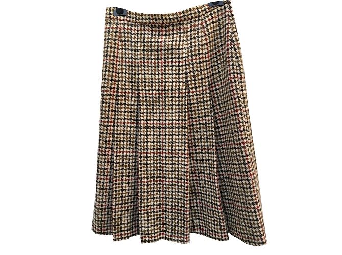 Falda Burberry Marrón Castaño