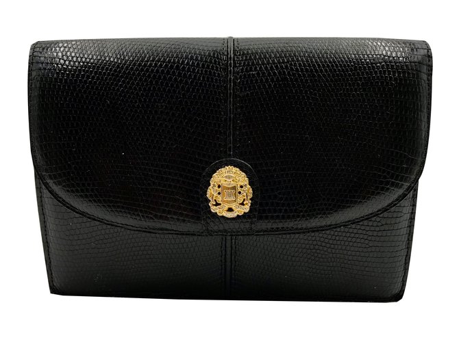 Céline Clutch bags Black Exotic leather  ref.87047