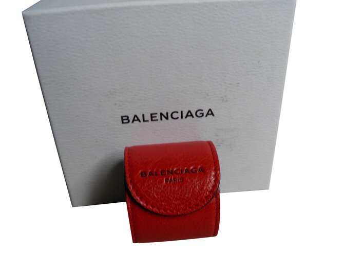 Balenciaga Manchette Cuir Rouge  ref.87069