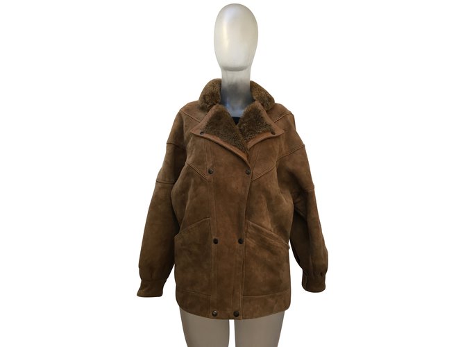 Autre Marque Coats, Outerwear Brown Leather  ref.87093