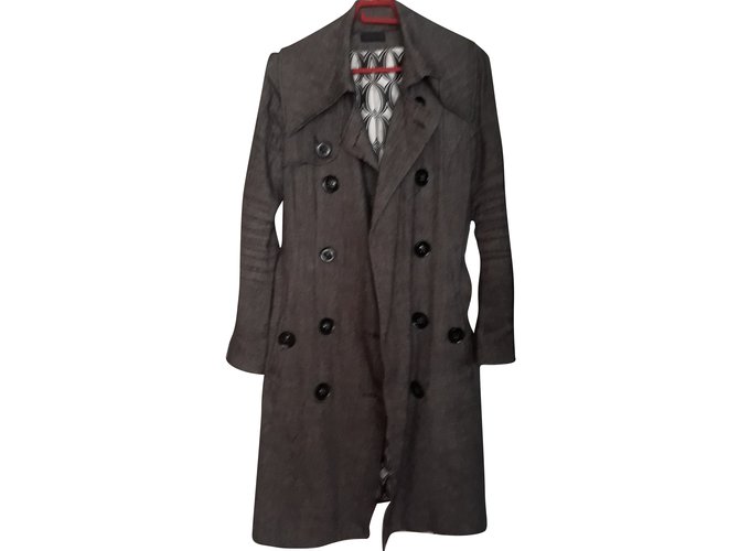 Ikks Trench Laine Gris anthracite  ref.87223