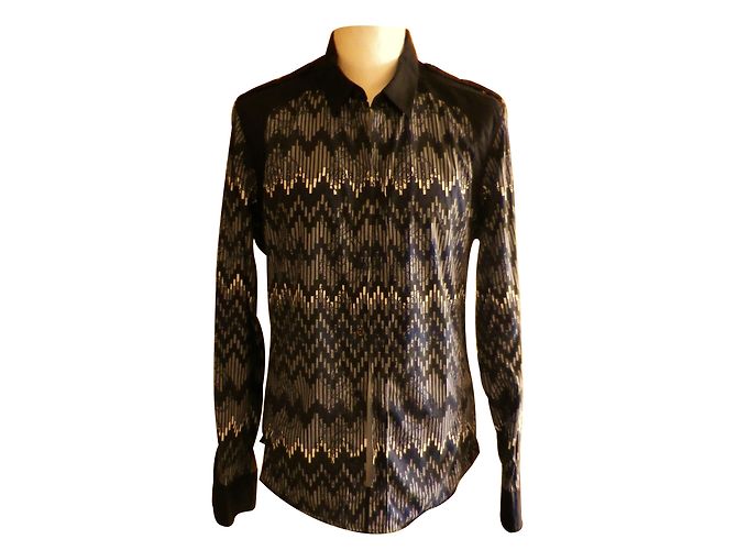 Camicia Versace in cotone grigio 