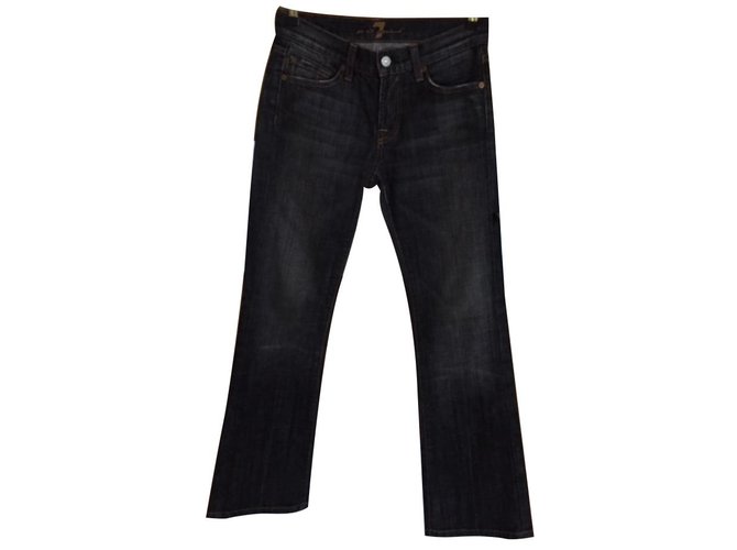 7 For All Mankind Jeans Coton Noir  ref.87240